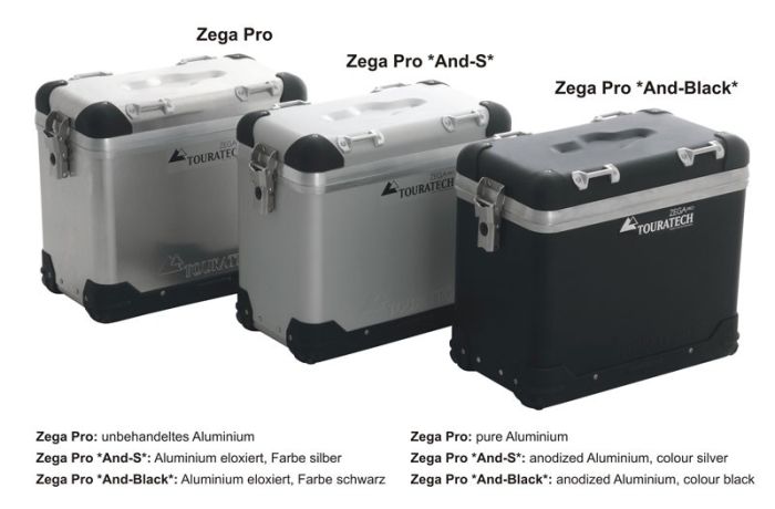 ZEGA Pro Aluminium pannier system 38/45 ltr with stainless steel