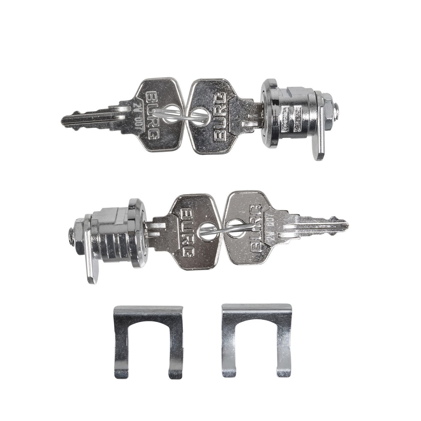 Lock set for the soft luggage mounting system “Plug & Travel" for BMW R1300GS with VARIO pannier carrier