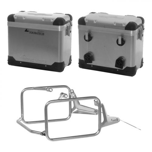 ZEGA Pro aluminium pannier system 38/38 litres with stainless steel rack for BMW R1300GS