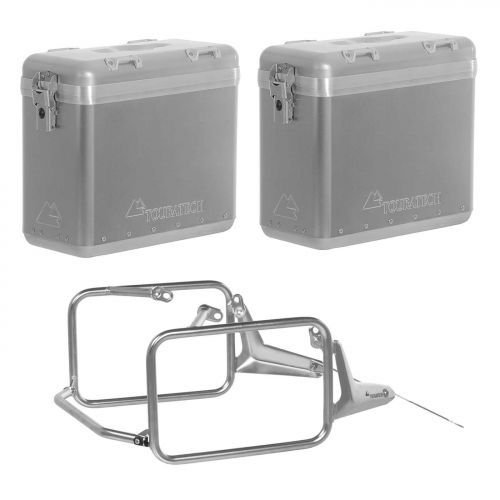ZEGA Mundo aluminium pannier system 31/31 litres with stainless steel rack for BMW R1300GS
