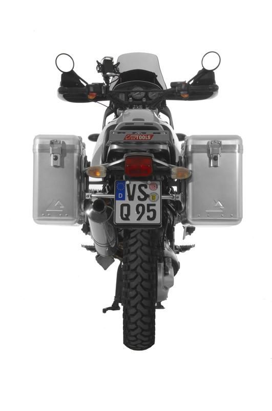 ZEGA Mundo aluminium pannier system 31/38 litres with stainless steel rack for BMW R1150GS/ R1100GS/ R850GS