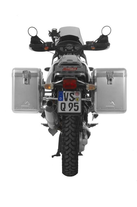 ZEGA Mundo aluminium pannier system 38/45 litres with stainless steel rack for BMW R1150GS/ R1100GS/ R850GS