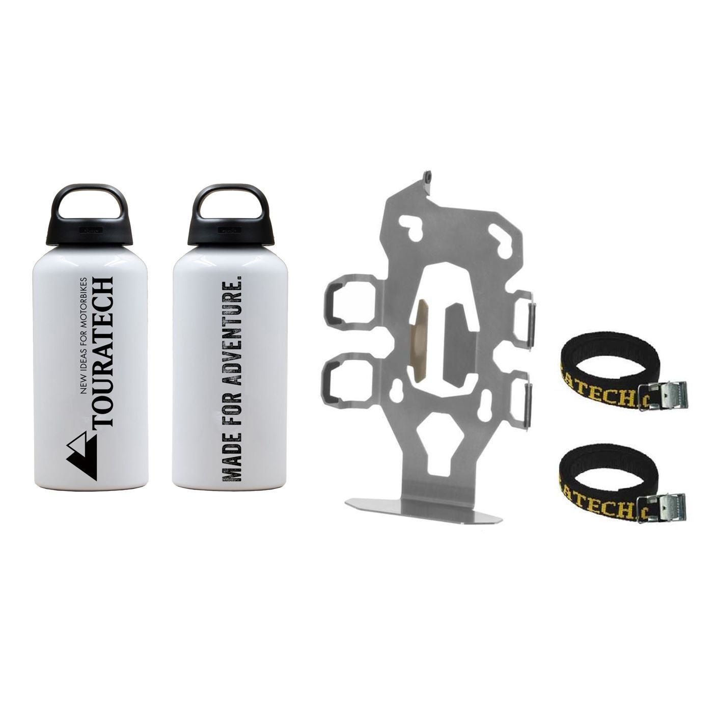 ZEGA Pro2 accessory holder "bottle holder" double with 2x Touratech aluminum bottle 0.6 litres