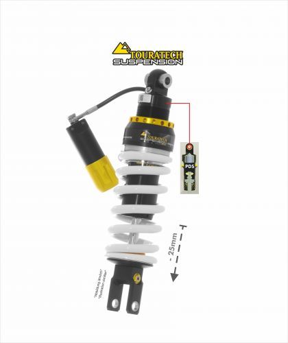 Touratech Suspension lowering shock (-25 mm) 
for Honda XL 750 Transalp from 2023 
Type Explore HP/PDS