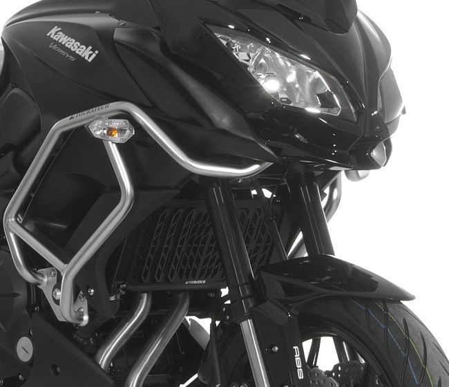 Radiator guard for Kawasaki Versys 650 from 2015, aluminum, black