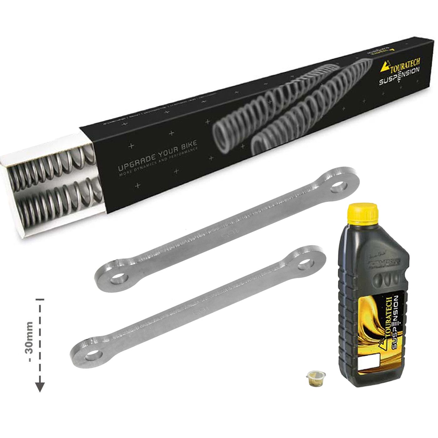 Height lowering kit 30mm for Triumph Tiger 800 XC 2011-2014 *replacement springs and reversing lever*