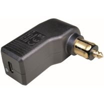 Angled USB-C standard plug, 12-24V / 5V, max. 3A for cigarette lighter and motorcycle socket