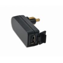 Right angle USB charger for DIN motorcycle socket