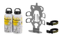 ZEGA Evo accessory holder "bottle holder" double with 2x Touratech aluminum bottle 0.6 litres