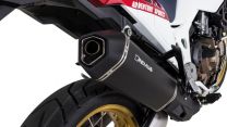 Remus Okami stainless steel silencer. black for Honda CRF1000L Africa Twin (2018-)/ CRF1000L Adventure Sports. slip-on with ABE