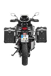 Touratech ZEGA Evo aluminium pannier system with stainless steel rack for Honda CRF1100L Africa Twin