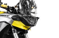 Headlight guard with quick release fastener for Aprilia Tuareg 660 *OFFROAD USE ONLY* Colour:Black