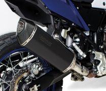 REMUS Black Hawk muffler slip on, stainless steel black, all street legal for Yamaha Tenere 700 2019-2020 (Euro4)